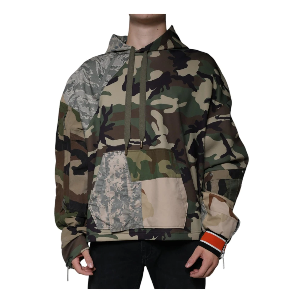 Dolce & Gabbana Men's Camouflage Logo Hooded Sweatshirt