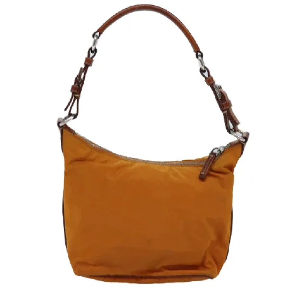Prada Vintage Pre-owned Nylon prada-bags Orange Dames