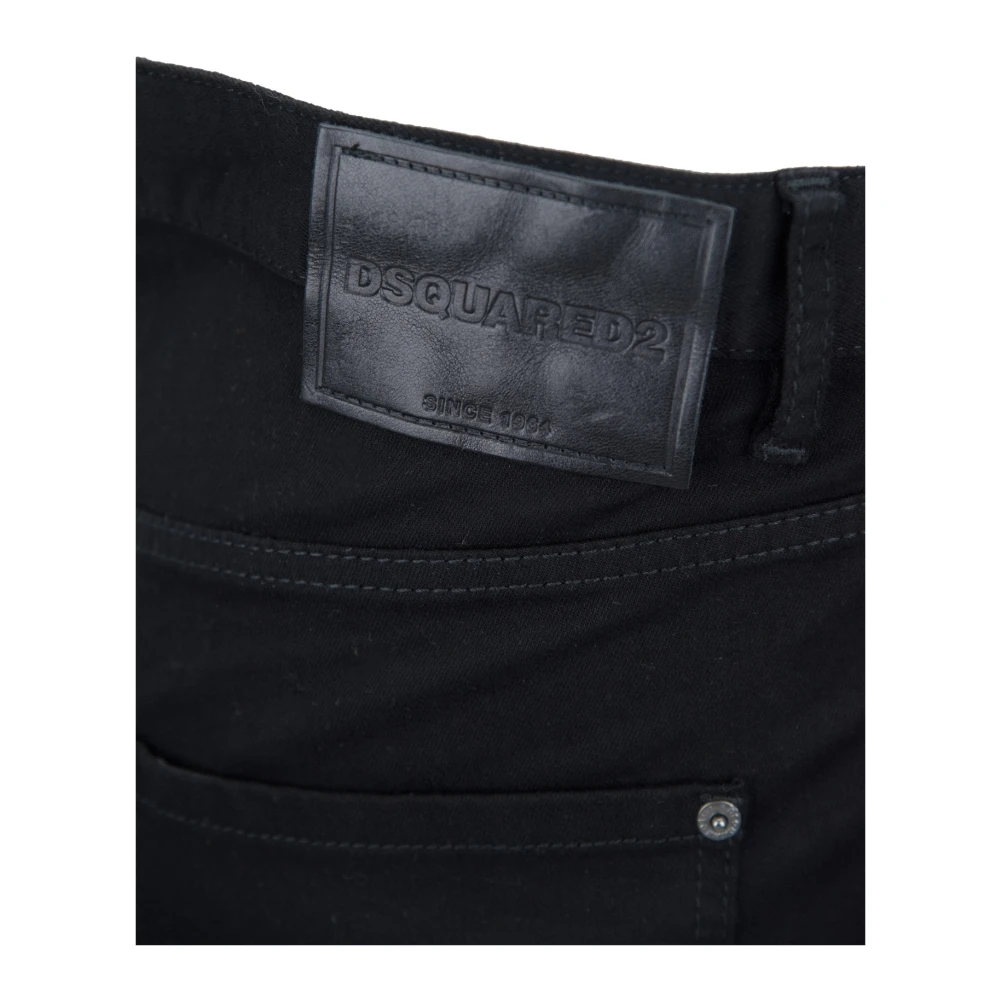 Dsquared2 Herenknoop Jeans Lente-Zomer Collectie Black Heren