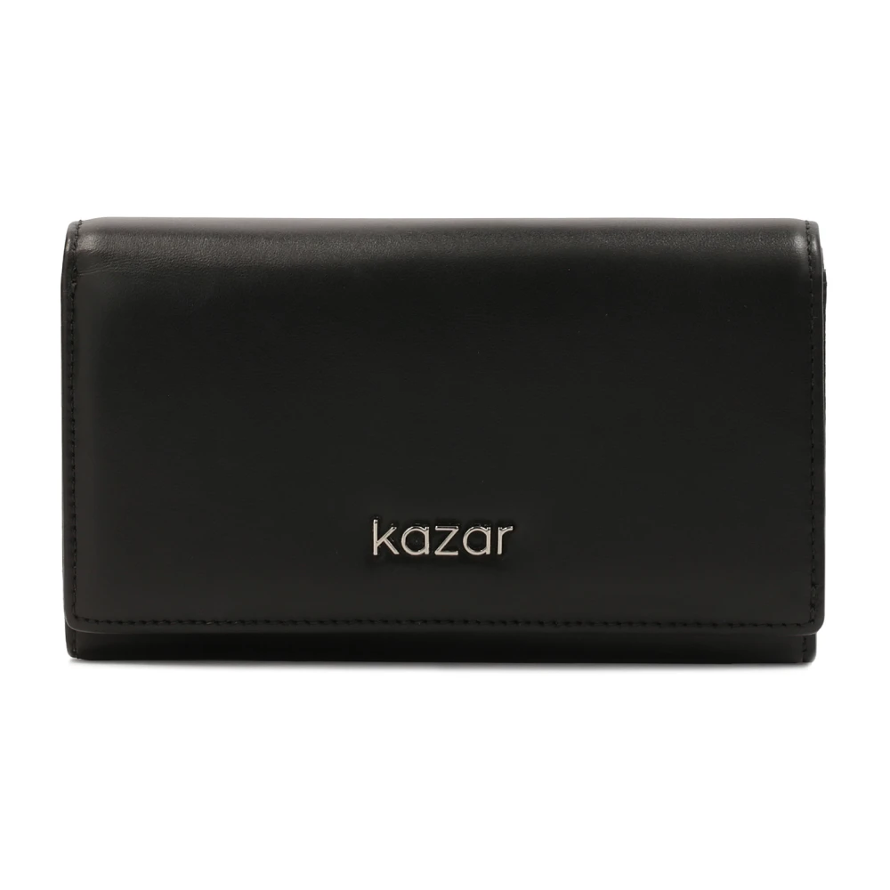 Kazar Universele zwarte leren portemonnee Black Dames