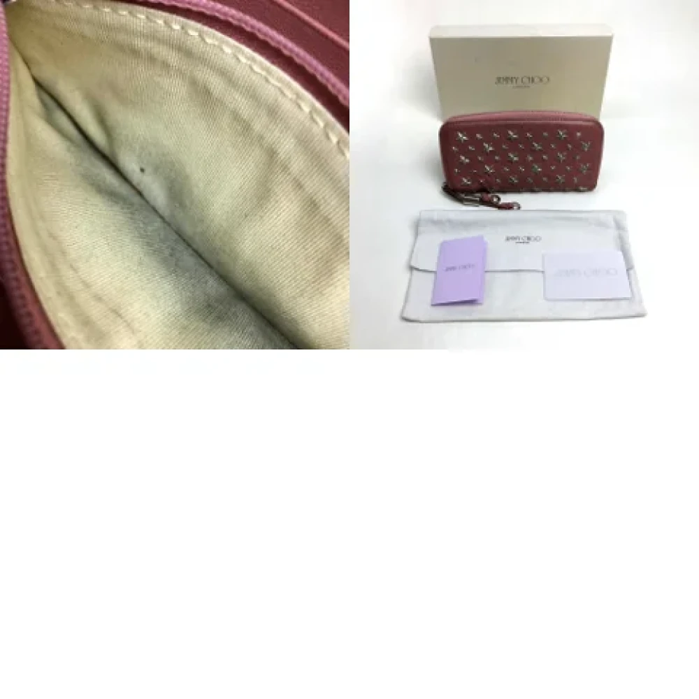 Jimmy Choo Pre-owned Leather wallets Pink Dames