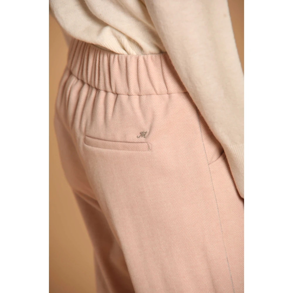 Mason's Chino broek met relaxed fit en Resca patroon Pink Dames