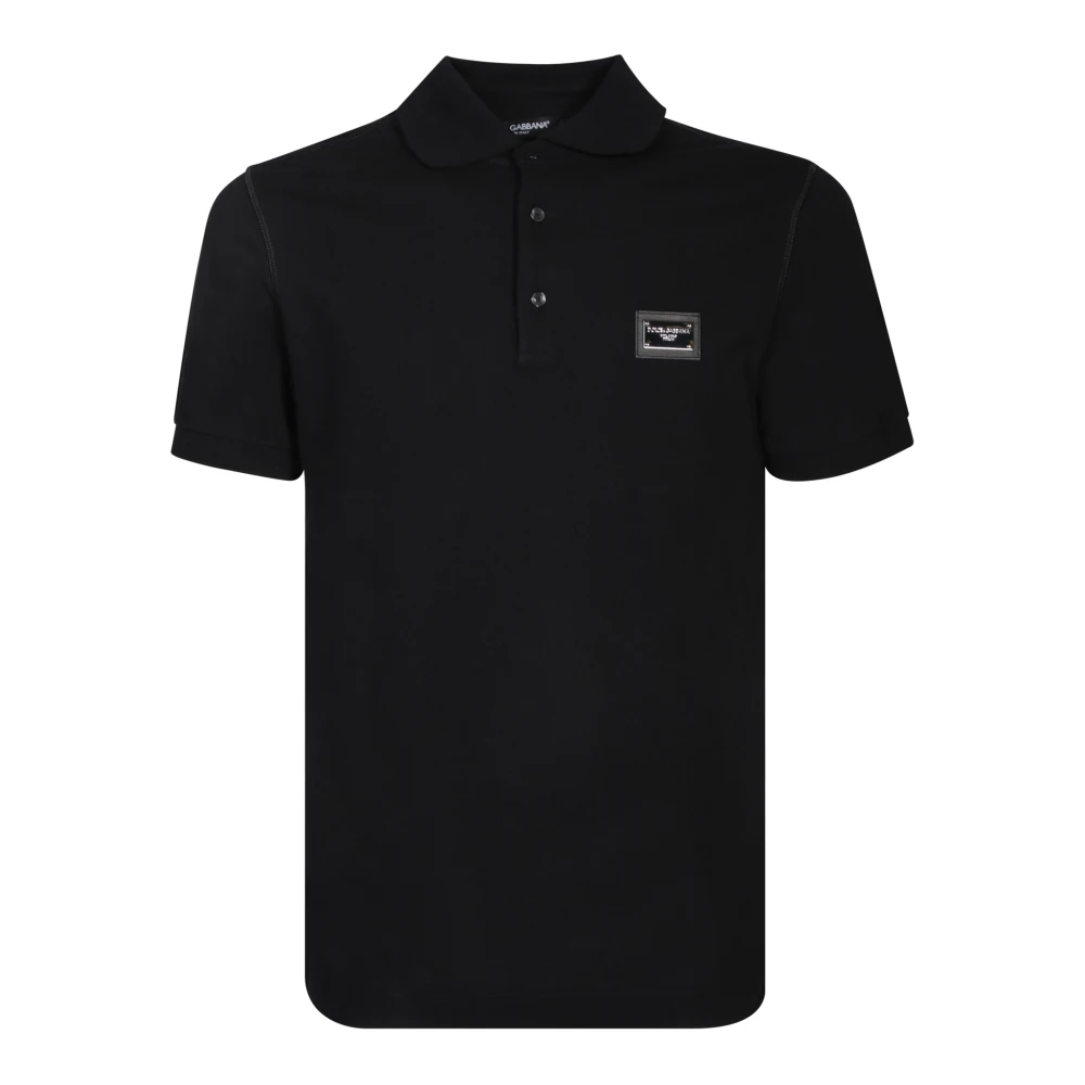 Dolce & Gabbana Mannelijk Zwart Tops Heren, S, Katoen, E Polo Shirt Aw 25