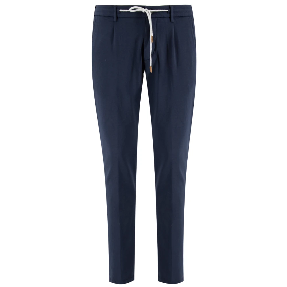 Eleventy Gestreepte elastische joggerbroek Blue Heren