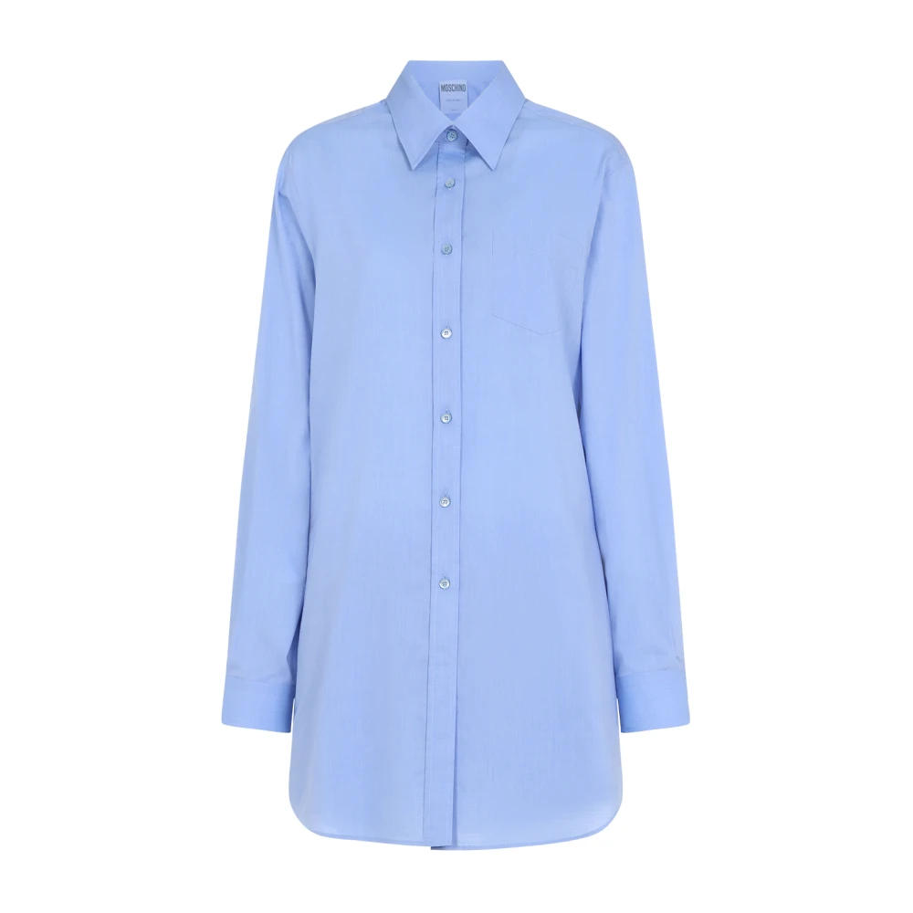 Moschino Blauwe Damesoverhemd Stijlvolle Modestatement Blue Dames