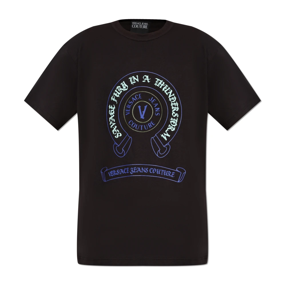 Versace Jeans Couture T-shirt met logo Black Heren