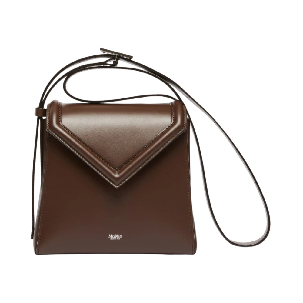 Max Mara Bruine leren schoudertas Brown Dames