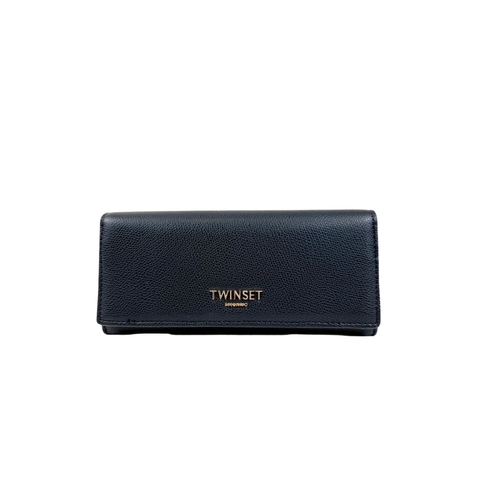 Twinset Black Wallets & Cardholders, Female, One Size, Portafoglio Grande Soffietto