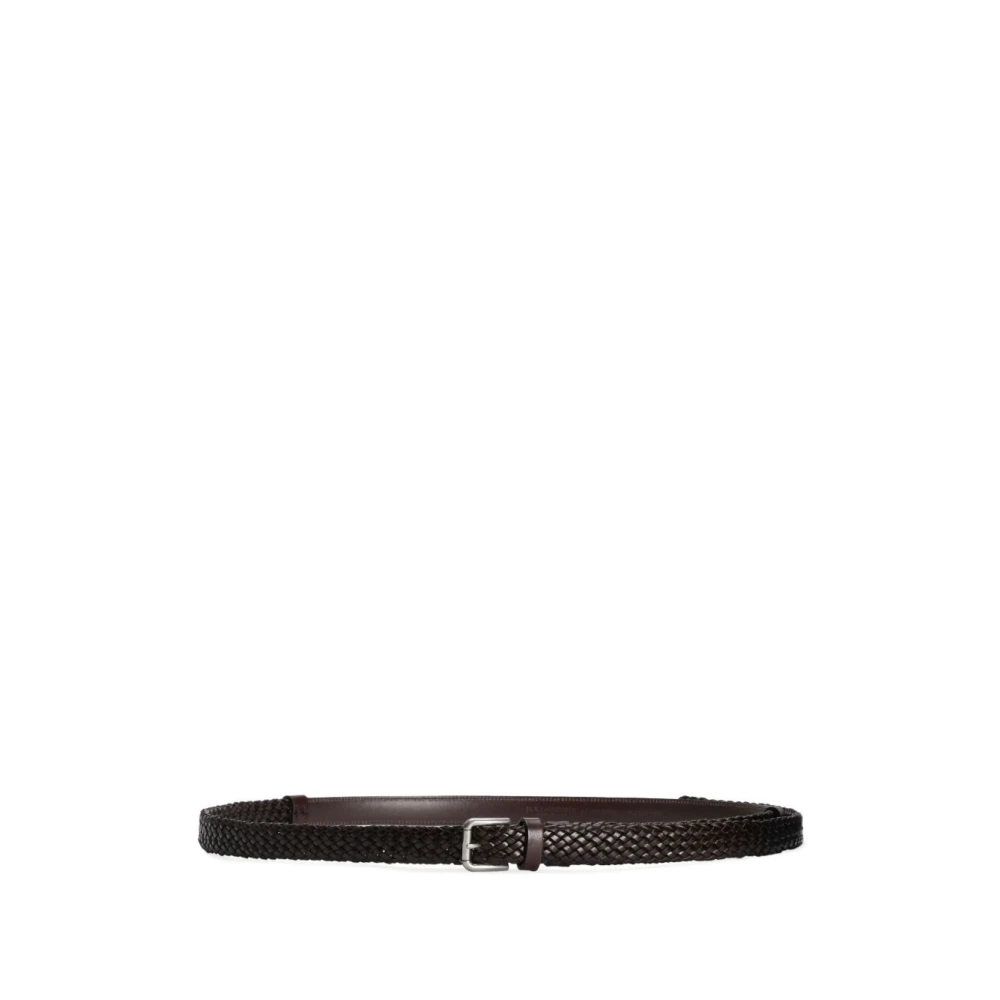 Dolce & Gabbana Men's Brown Pin-Buckle Belt With Punched Holes - Belts - 105 Cm - Accessories