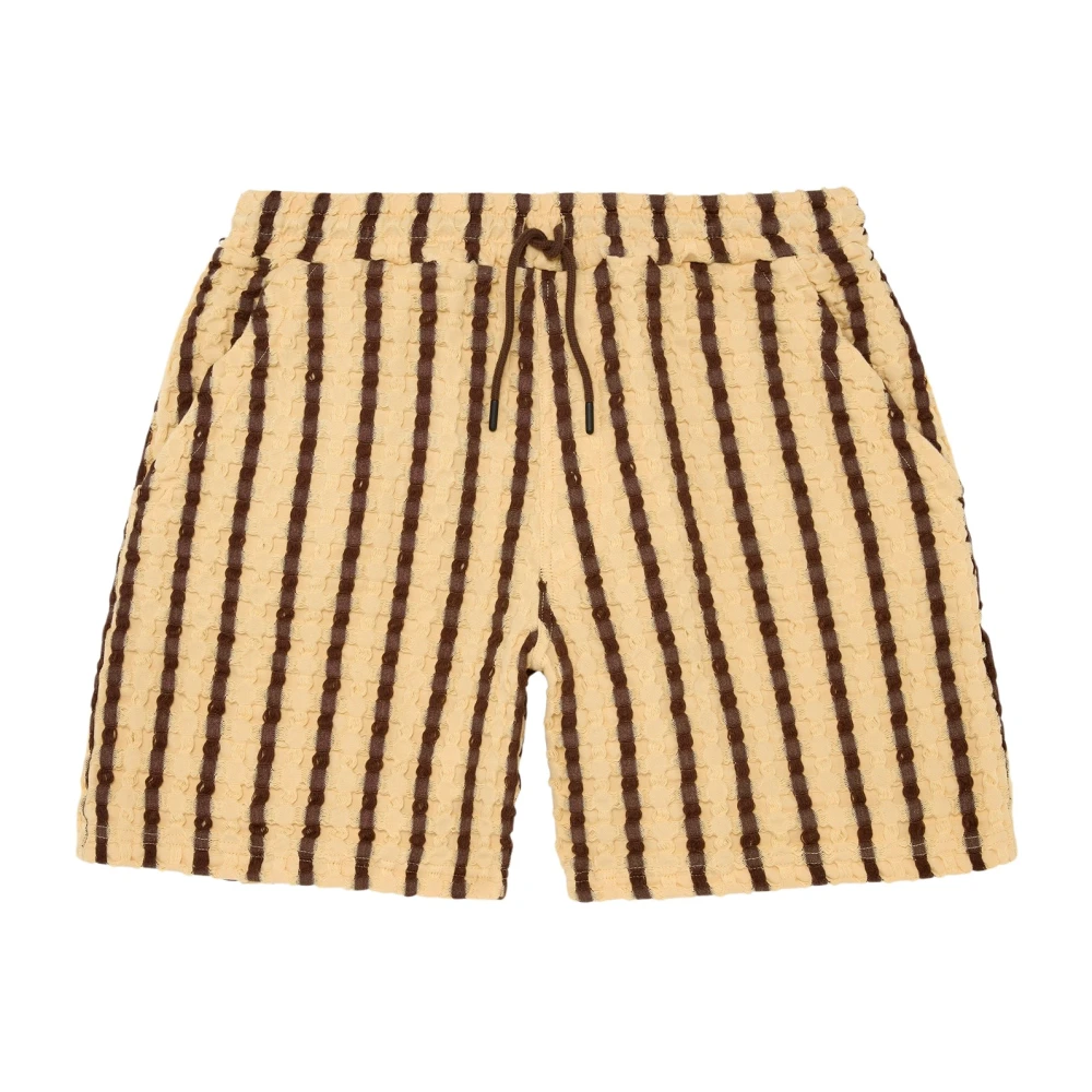 Oas, Badkläder, Herr, L, Bomull, Randig Våffelshorts