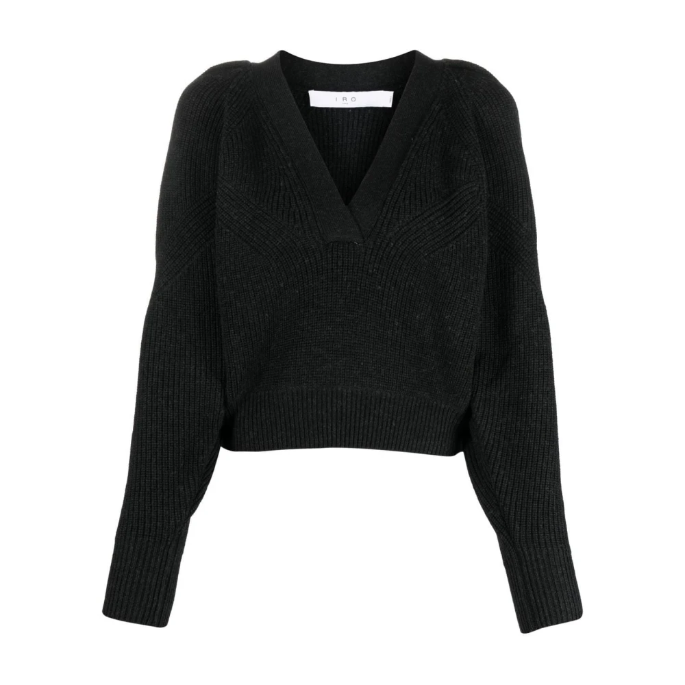 IRO Zwarte Wol Casual Trui Black Dames