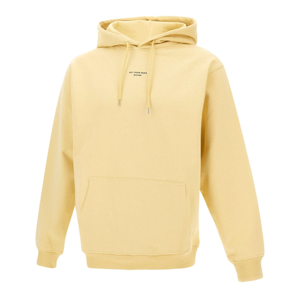 Drole de Monsieur Klassieke Slogan Gele Hoodie Yellow Heren