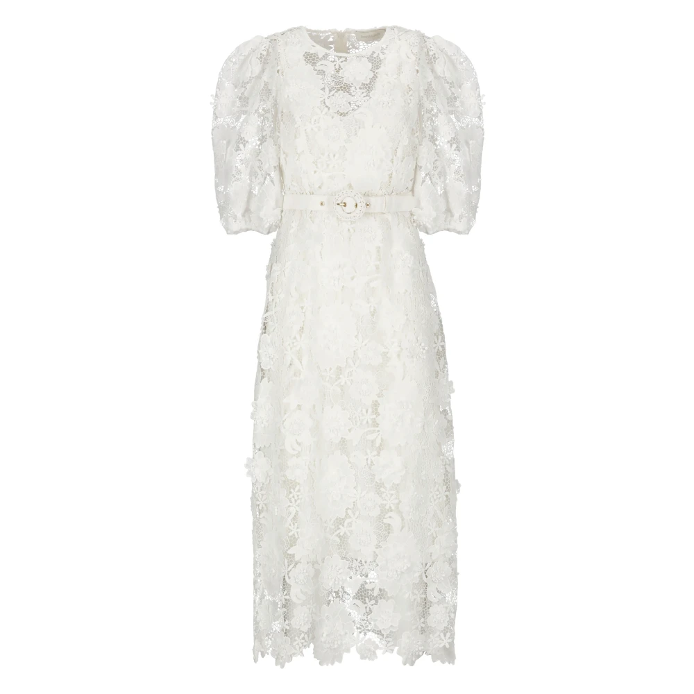 Zimmermann Witte Kant Jurk Ronde Hals White Dames