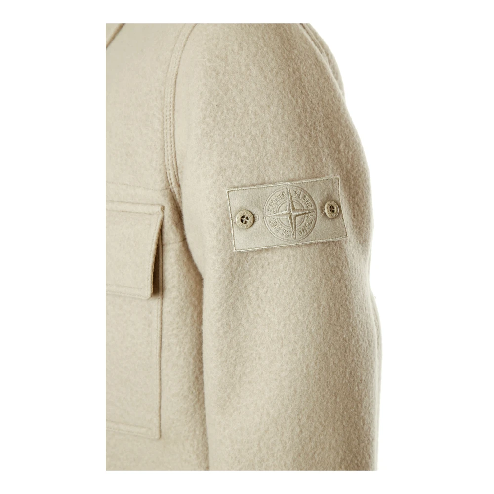 Stone Island Ghost Jack met Kent Kraag Beige Heren