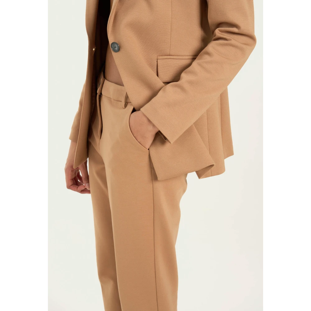 Vicario Cinque Milano Chino Broek met Zakken Brown Dames