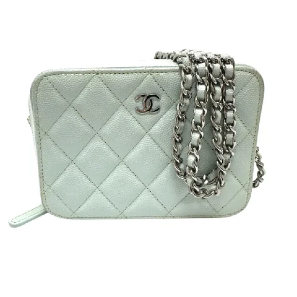Chanel Vintage Pre-owned Leather chanel-bags Blue Dames