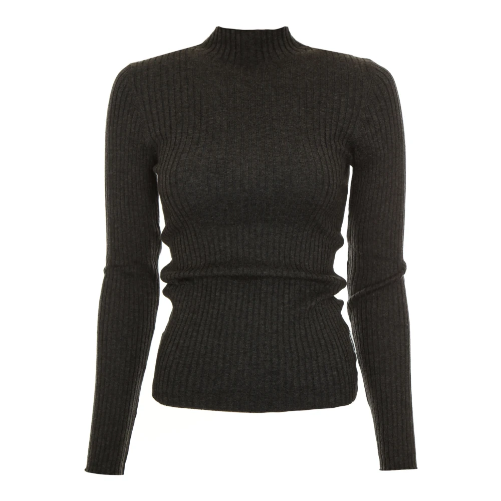 ARMEDANGELS Stijlvolle Gebreide Trui met Opstaande Kraag Gray Dames