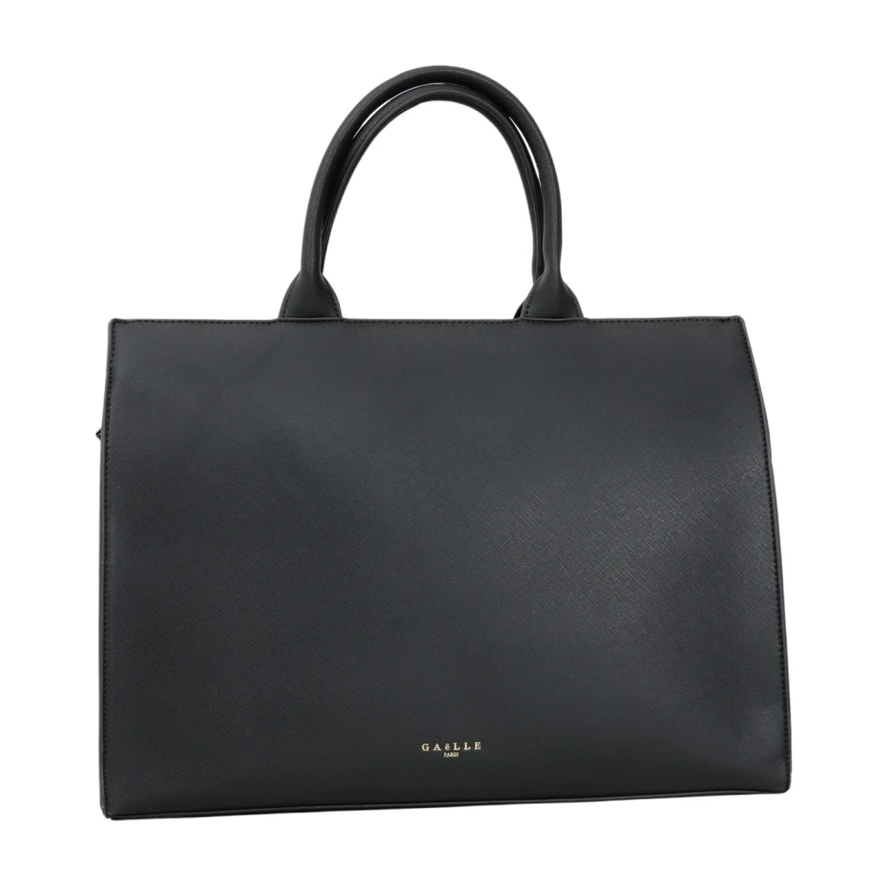Gaëlle Paris Zwarte Shopper Tas met Gouden Rits Black Dames