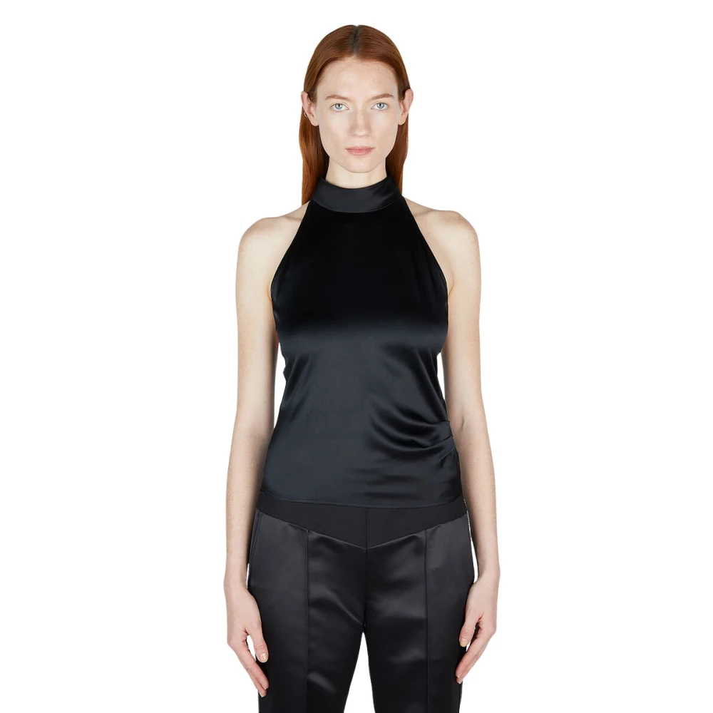 Helmut Lang Silke Halterneck Topp Black, Dam