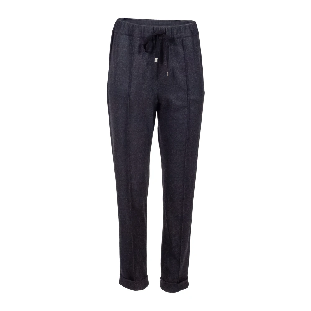 Liviana Conti Zwarte Trekkoord Taille Kasjmierbroek Black Dames