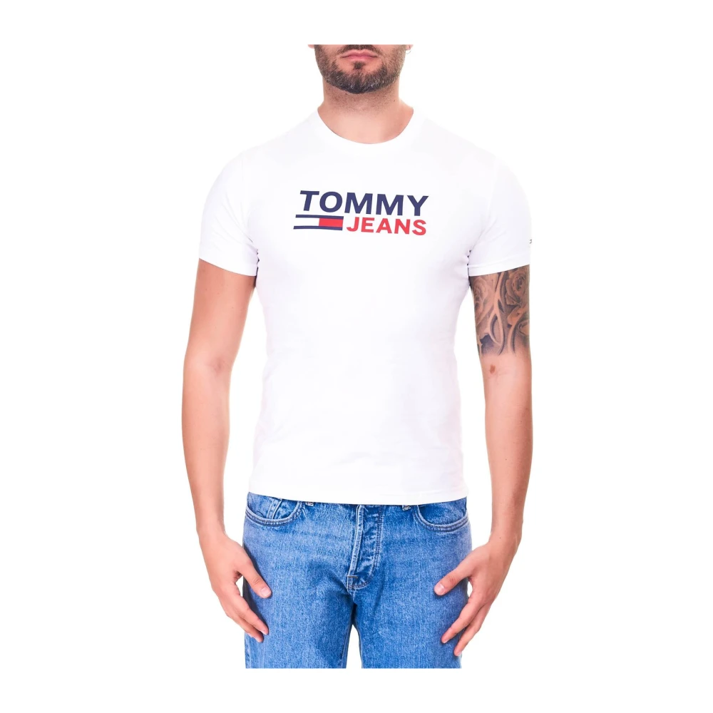 Tommy Jeans Korte Mouw T-shirt White Heren