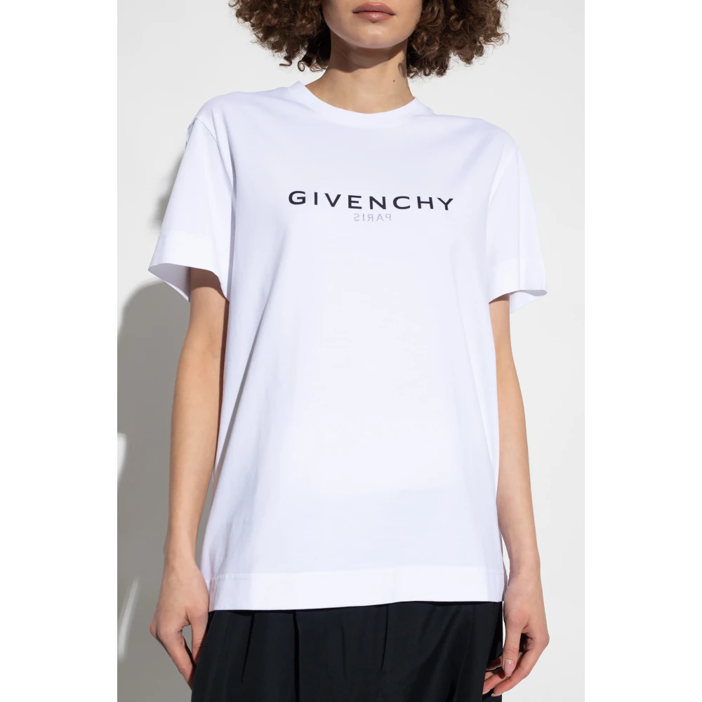 Givenchy T-shirt met logo White Dames