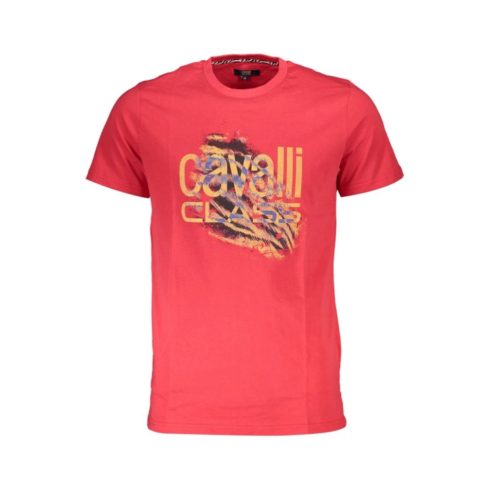 Cavalli Class , T-Shirts, Male, Red, Xl, Cotton T-Shirt