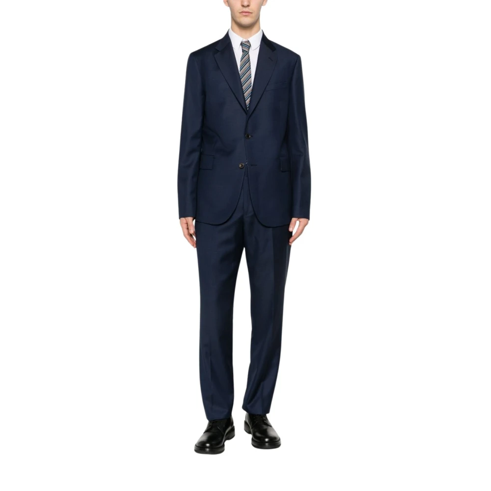 Paul Smith Mannelijk Blauw Classic Fit Wool Suit