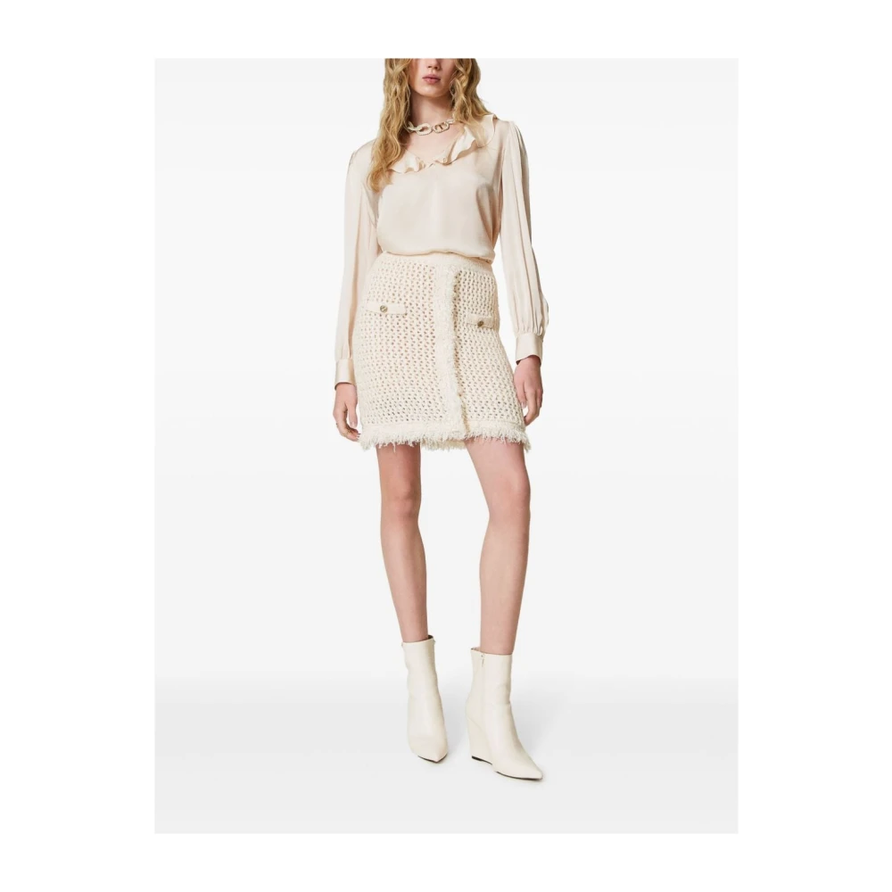 Twinset Witte Rokken voor Vrouwen Aw24 White Dames
