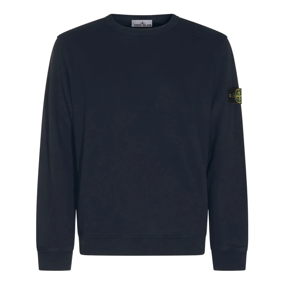 STONE ISLAND | Felpa girocollo in cotone organico stretch blu | Man | S - Immagine 3