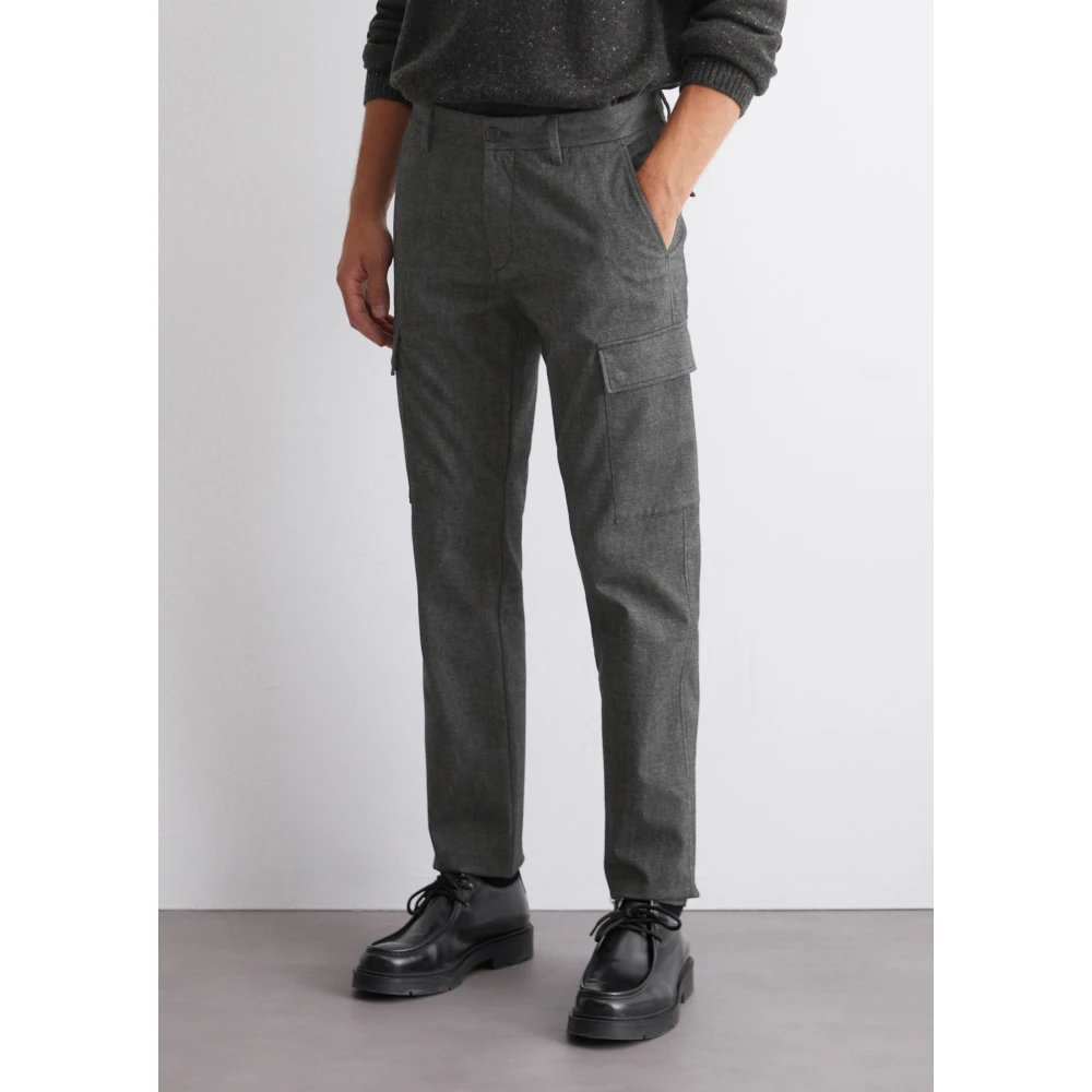 Marc O'Polo Cargo broek model Osby Cargo tapered Gray Heren