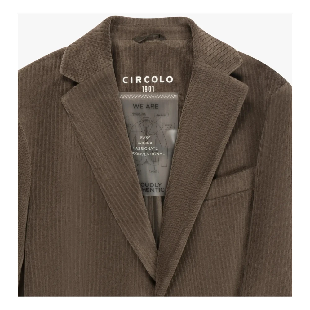 Circolo 1901 Stretch Cord du Roy Blazer Brown Heren