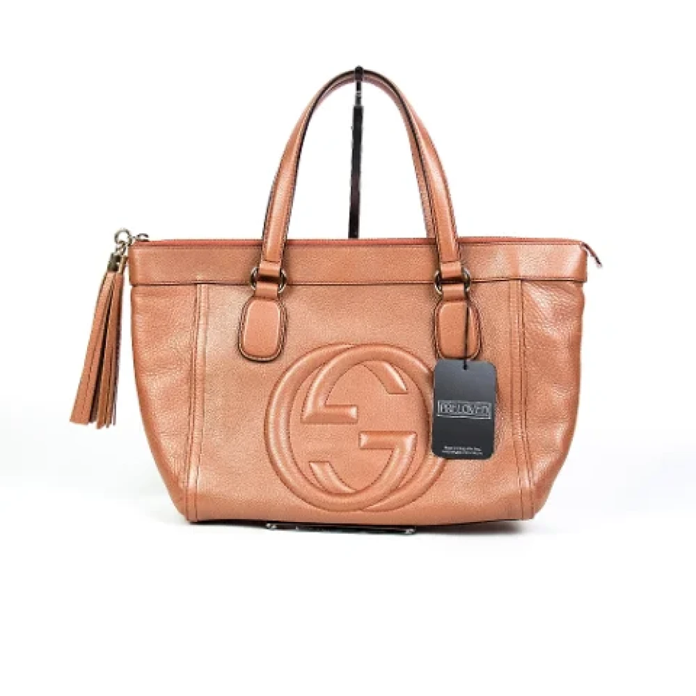 Gucci Vintage Pre-owned Fabric gucci-bags Brown Dames