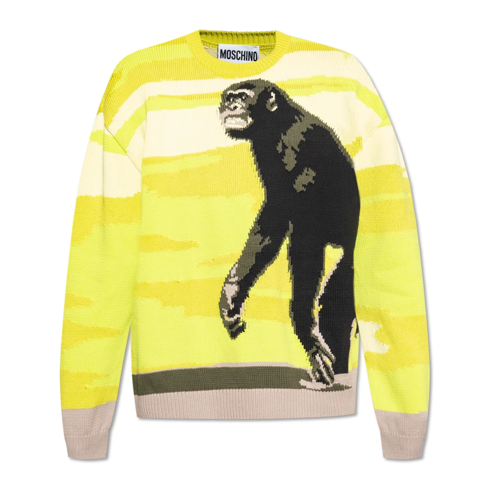 Moschino Gebreide trui met patroon Multicolor Heren