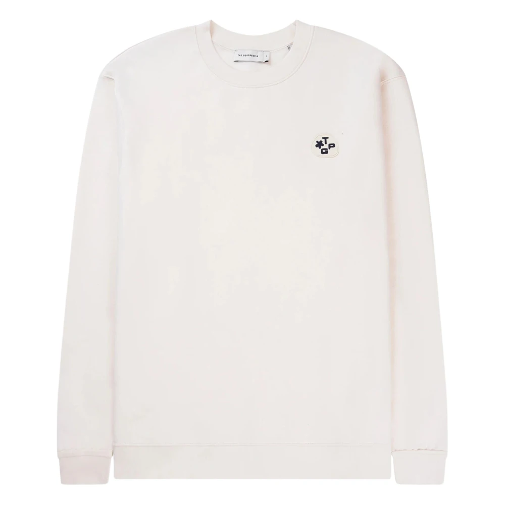The GoodPeople Off White Rubber Trui Beige Heren