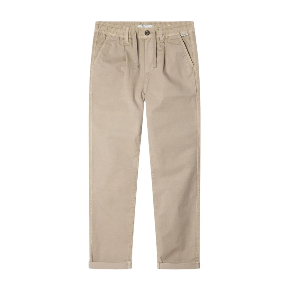 Pepe Jeans Boys Beige Regular Comfort Trousers For Kids - Trousers - 4 Y - Kids