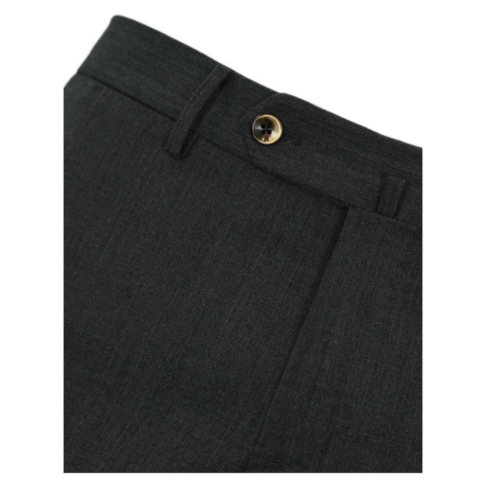 PT Torino Grijze Slim Fit Broek van Wolmix Gray Heren