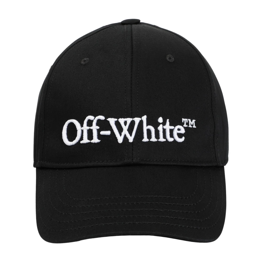 Off White Zwarte Baseballpet met Wit Logo Black Heren