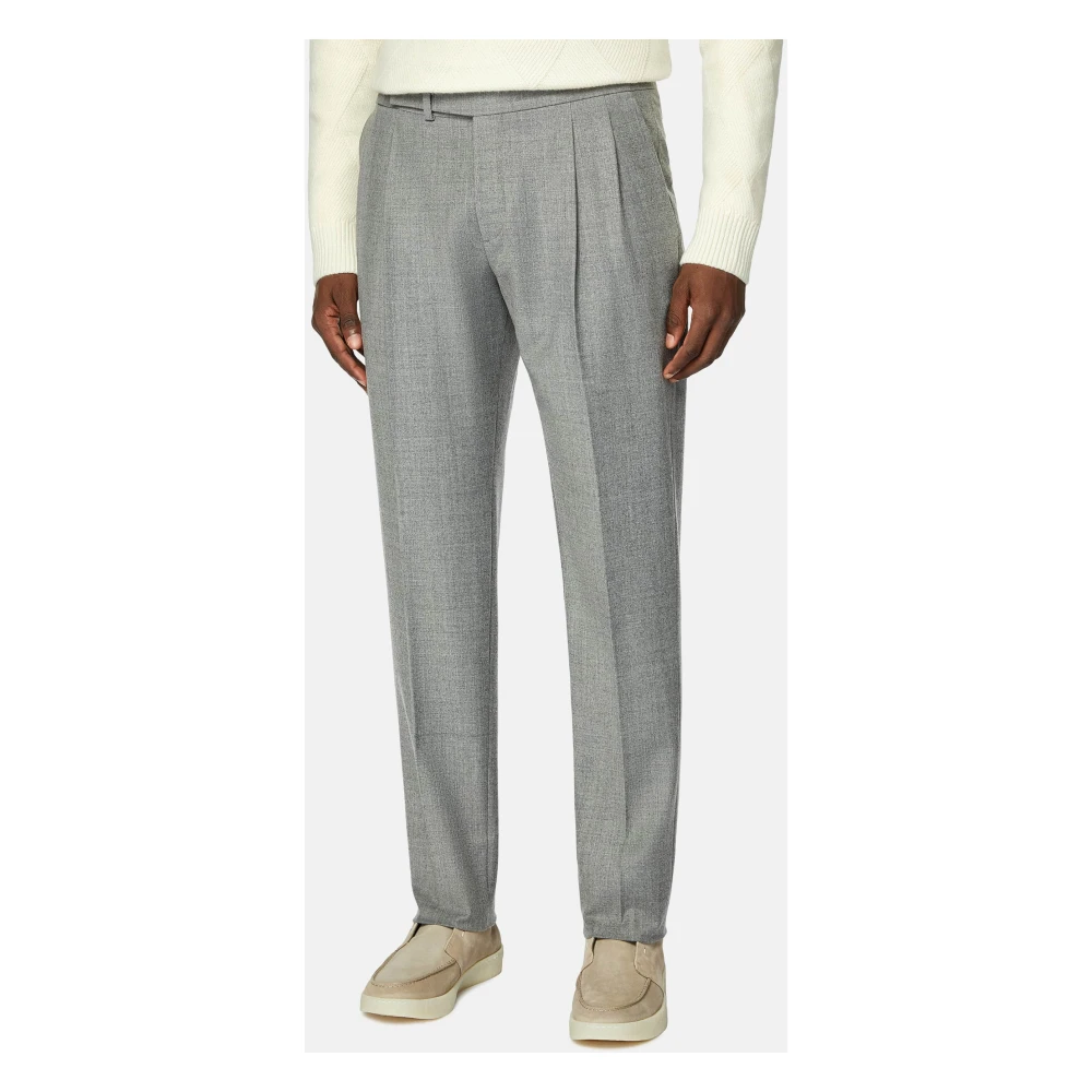 Boggi Milano Broek van stretch flanel Gray Heren