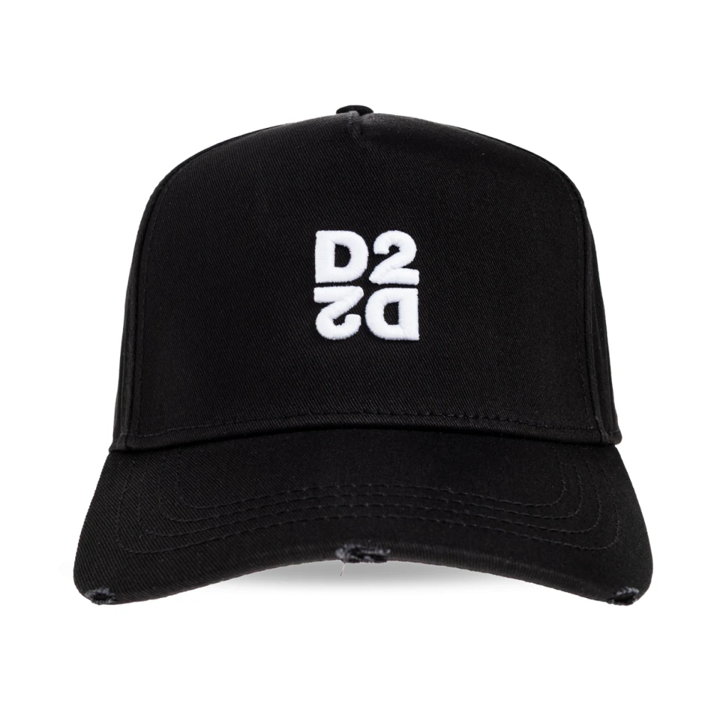 Dsquared2 Men's Black Hats & Caps, One Size, Baseball Cap