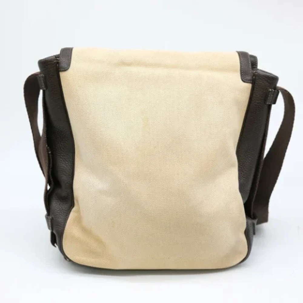 Hermès Vintage Pre-owned Fabric shoulder-bags Beige Dames