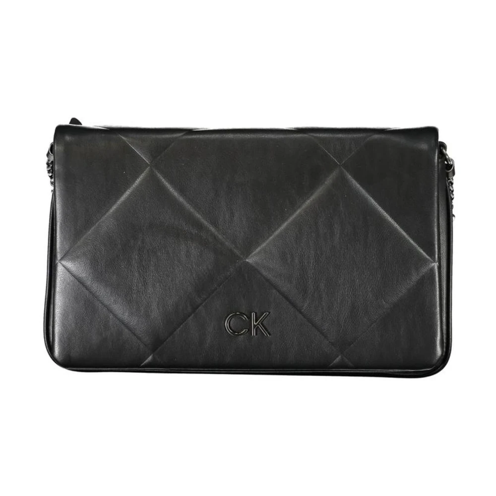 Calvin Klein Women's Black Adjustable Handbag With 2 Compartments - Cross Body Bags - One Size- Bags
