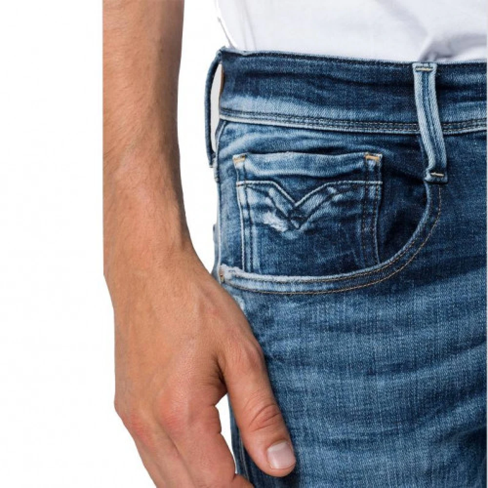 Replay Slim Fit Blue Jeans Blue Heren