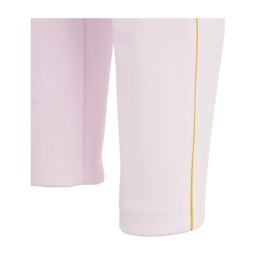 Elisabetta Franchi Rose Crepe Broek met Piping Pink Dames