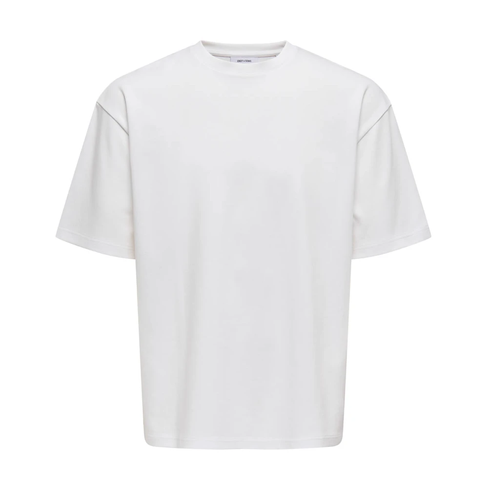 Only & Sons Airflex Casual Tee Wit White Heren
