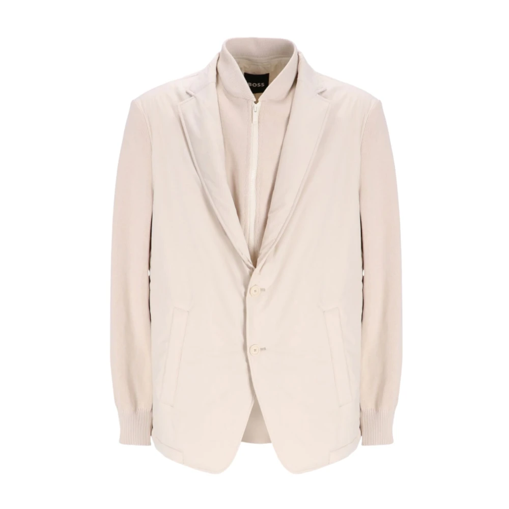 Boss Stijlvolle Blazer Beige Heren
