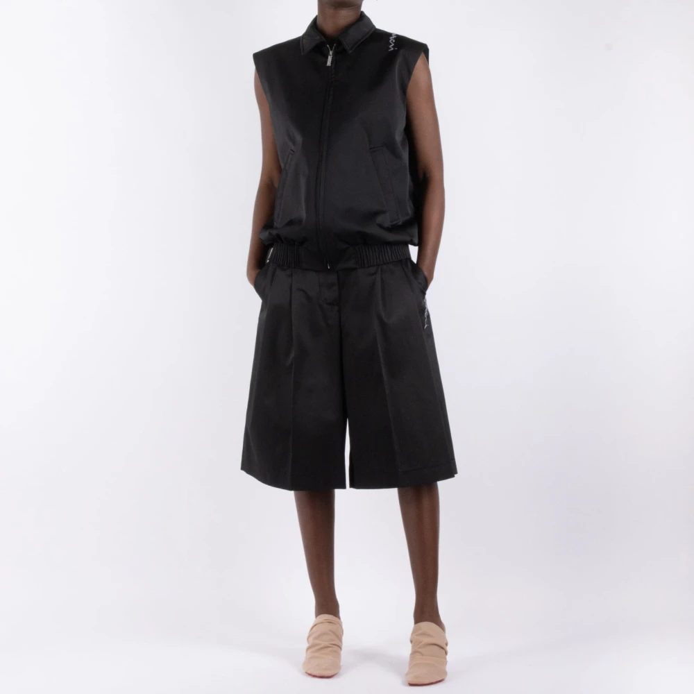 Marni Zwarte Mouwloze Vest met Details Black Dames