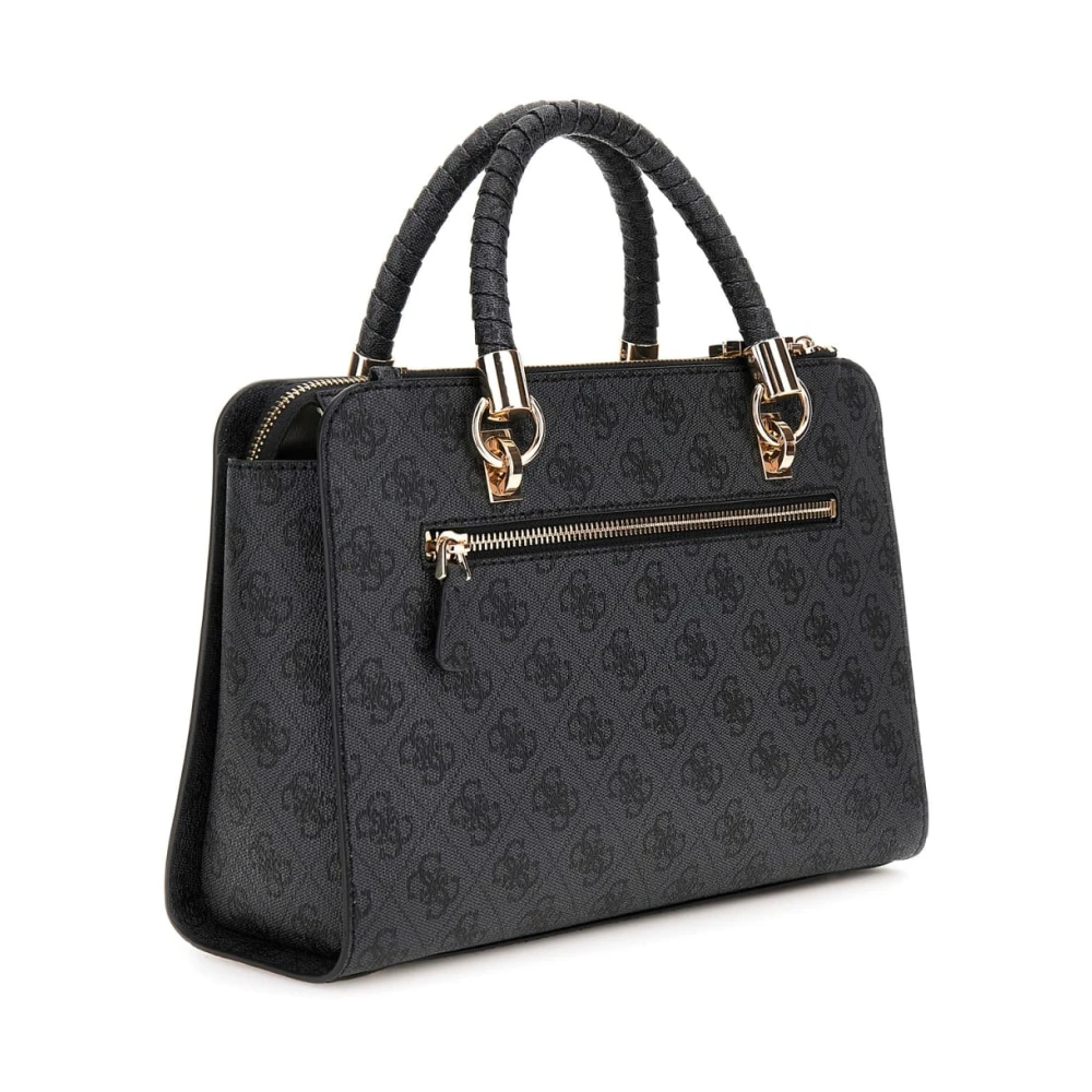 Guess Nolana Kleine Schoudertas met Kolen Logo Black Dames