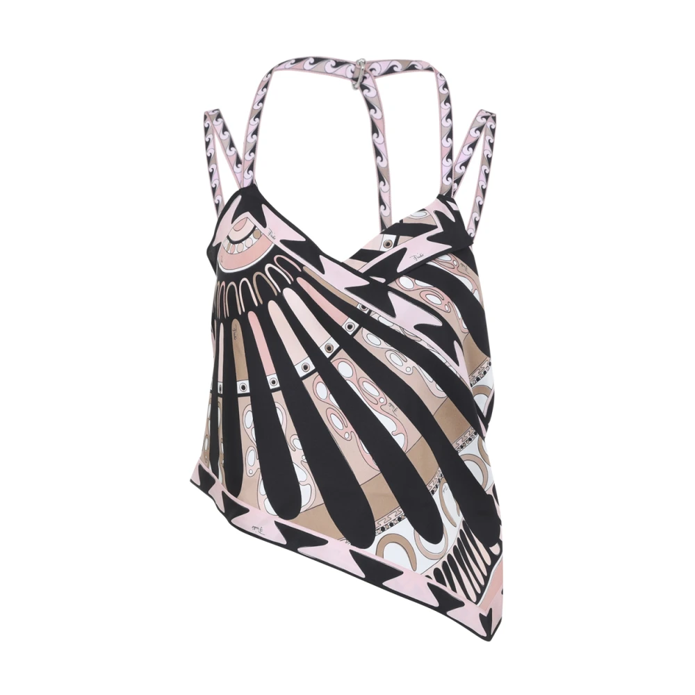 Pucci Women's Multicolor Sleeveless Top - Sleeveless Tops - S - Tops