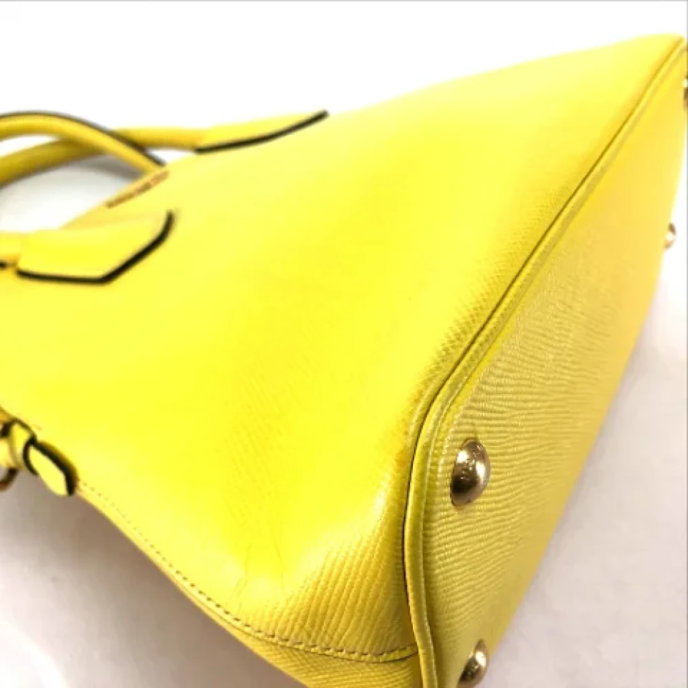 Prada Vintage Pre-owned Leather prada-bags Yellow Dames